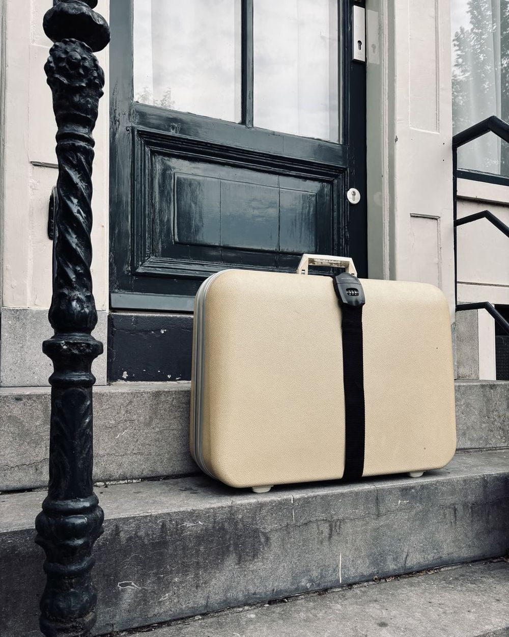 The case on the doorstep of an Amsterdam front door